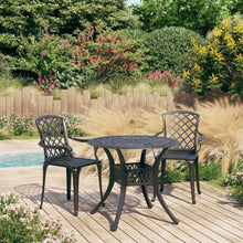 MNCVXAXG 3 Piece Bistro Set Cast Aluminum Black