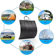 KZZAAO 800W Flexible Solar Panel Kit, 2Pcs 400 Watt Solar Panel Portable Monocrystalline Panels for Boat RV Camper Outdoor Battery Charging