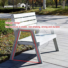 CUTPOIY Outdoor Garden Bench,Outdoor Garden Bench Park Patio Bench with Armrests and Backrest, Weather-Resistant Anticorrosive Wood Bench, 120X67X90CM