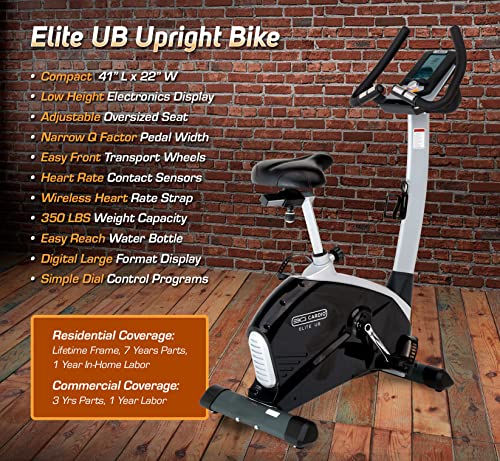 3G Cardio Elite UB Upright Bike Gray/Silver