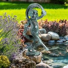 Design Toscano Girl of The Wind Bronze Garden Statue Two Tone Bronze & Verdigris
