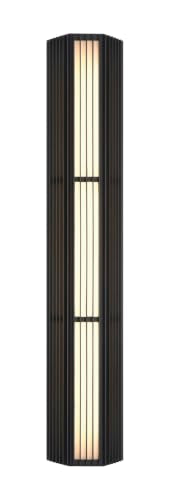 Eurofase Morton 1-Light LED Outdoor Wall Sconce – 32" Sand Black Contemporary Exterior Wall Light, Clear Glass Shade, Wet-Rated for Porch, Patio & Entryway