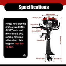 Sootvp 4 Stroke 7HP Long Shaft Outboard Motor Black