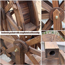 Water Wheel Fountain,Wheel Waterfall Wooden Outdoor Wheels Fountain,Vintage Rustic Ornamental Pond Decorative,Fountain Rockery Water Wheel,for Garden,Patio Backyard, Porch,Yard (Size : Diameter 90cm