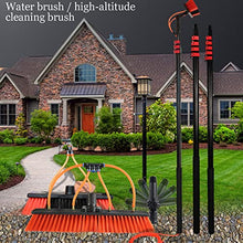 Telescopic Extension Pole Cleaning Kit for Cleaning Window Solar Panels with 4-Hole Water Fed Brush Head Window and Solar Panel Cleaning System,18FT/5.4M