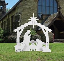Large White Outdoor Nativity Set
