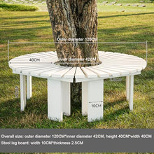 Outdoor Courtyard Bench Wooden Curved Benches Round Park Bench Outdoor Furniture,Solid Wood ​Slatted Seat Fan-Shaped Bench,Garden Tree Bench Backless Bench Patio Half Round Tree Bench Lounge Seating