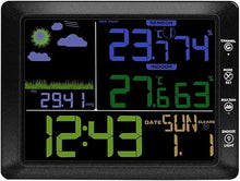 JDXQBLD Weather Station, Wireless Forecast Station, Indoor Outdoor Temperature Humidity Meter, Color Display, Touch Control
