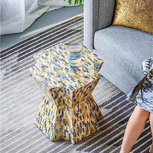 WAOCEO Side Table Small Coffee Table Sofa Side Table, Garden Stool Indoor Seating & End Table Portable Home Furniture, Accent Table Corner Table Plant Stand End Table