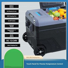 AWMGPDDBTO Mini Fridge 80L Portable Car Fridge, Black