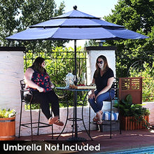 Sunnydaze 3-Piece Outdoor Wrought Iron Bar Chair and Table Set - Black