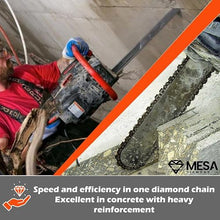 Mesa Diamond 20 in Black Power Diamond Chain - 3/8" F3 Pitch - Fits GS461 Chainsaw - for Ductile Iron Pipe, Cast Iron and Steel