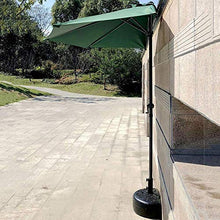EUQKKWLOY Outdoor Patio 9' Half Round Umbrella,Wall Umbrella Sun Shade with 5 Ribs & Crank,Sun Shelter for Market Table Deck Garden Outdoor Parasol Portable Parasol