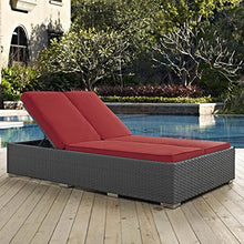 Modway EEI-1983-CHC-RED Outdoor Patio Sunbrella Double Chaise, Chocolate Red