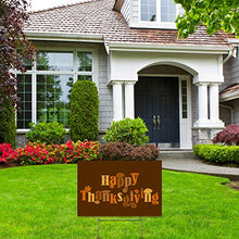 Yard Sign Happy Thanksgiving Turkey Day Lawn Decoration 18" x 12