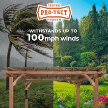 Backyard Discovery Beaumont 20' x 12' Cedar Wood Pergola Kit Light Brown