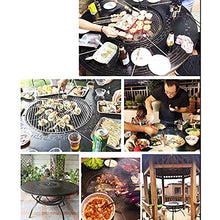 Outdoor Charcoal Grilled mesh cast Aluminum Round fire Pit Table Multifunctional anticorrosive one Table Dual Purpose Barbecue fire Pit