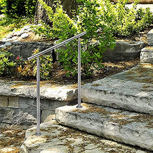 Swimming Pool Handrail Picket Stair Railings Decking Round Pipe Tube Banister Brushed Rail Bars Fixings Rail Base Adjustable Angle Sloping Steps for Indoor Outdoor Gardens,100cm(39.37in)