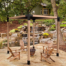 Bjorn Woodworks Pergola Kit | Easy, Modular, Modern Pergola Hardware Kit | DIY Elevated Wood Stand Kit with Powder Coated Steel Brackets | Includes 4 Bracket Shoulders 4 Boots 2” Bolts for 4x4 Lumber