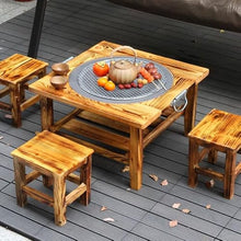 Portable Outdoor Fire Pit, Large Fire Pit for Patio with Steel Grill Rack Outdoor Charcoal Stove, Ideal for Bonfires, Camping, and Outdoor Cooking