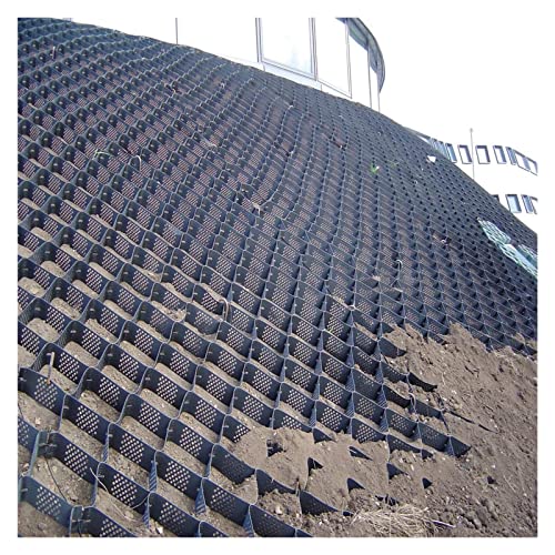 YanSoPe HDPE Geocell Grid for Driveway & Slope Stabilization - for Parking Lots, Paths, and Erosion Control(5 x 10m (16.5 x 33ft) 10cm/4" High)