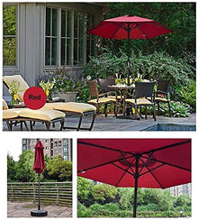 WQFFQWK Outdoor Patio Umbrellas Garden Parasols 6 Feet Outdoor Table Umbrella with Crank 6 Iron Ribs, Market Umbrella for Pool, Beach, Garden, Restaurant