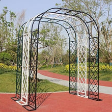 Metal Garden Arch Trellis for Climbing Plants Outdoor Pergola Arbor for Wedding Party Events Galvanised Archway(Black,180 * 40 * 230cm)