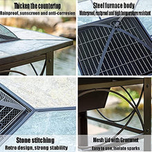 Fire Pits Outdoor Large Square Outdoor Fire Pit, Garden Party BBQ Cooking Fire Pit Barbecue Stove Stool Kit, New Home Gift