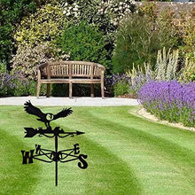 Weathervane Metal for roof Garden Yard Deluxe Retro Black weathervanes owl Wind Vane Wind Direction Indicator Decorations Garden Yard Farm Roof Mount Easy Use