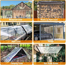 GJZDPMY Customizable Heavy Duty Waterproof Pergola Side Panels - 20x25ft Clear Tarpaulin with Eyelets Outdoor Tarp Curtain for Porch Gazebo and Patio -Weather Protection
