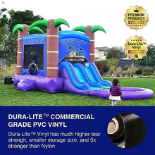 HERO KIDDO Enchanted Forest Bounce House Water Slide Combo Blue Purple
