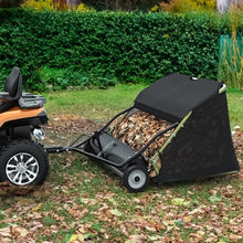 YINTATECH 48in Tow Behind Lawn Sweeper, 26 cu. Ft Leaf Grass Collector