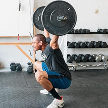 OneFitWonder Black Bumper Plate Sets - 460 lbs for Weightlifting & Strength Training
