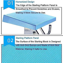 USZWBY Pool Diving Platform, Swimming Pool Diving Board with 304 Stainless Steel Base Anti Slip countertop Surface Inclined at 15°