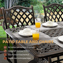 Attliahome 7-Piece Cast Aluminum Outdoor Dining Set Bronze