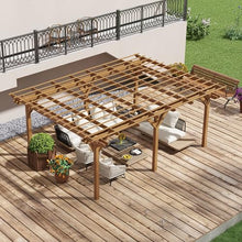 Outsunny 12' x 16' Outdoor Wood Pergola Brown