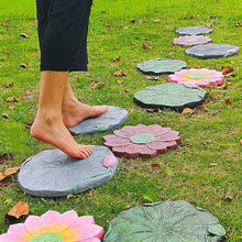 Resin Stepping Garden Stones 31cm Dia, Three-Dimensional Stepping Stone for Outdoor Walkway, Painted Decorative Stones Small, Landscaping Foot Stone