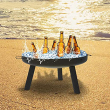 Fire Pit Table Top with 2 in 1 Round Shape Heating Portable Fire Pit Outdoor Folding Firepit Fireplace Heat Bowl Fire Pit Patio Garden Heater Outdoor BBQ Camping
