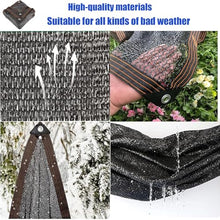 Sunblock Shade Cloth,90% Blocking Sun Shade Cloth with Grommets Mesh Tarp Black Multiple Sizes(20x24 FT)