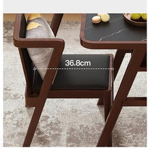 LUNIZ Center Table Rock Slab Outdoor Balcony Tea Table and Chair Three-Piece Combination Courtyard Small Tea Table Creative Small Tea Table Side Table End Table