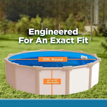 33 Foot Overlap Round Above Ground Swimming Pool Liner, 25 Gauge Thick