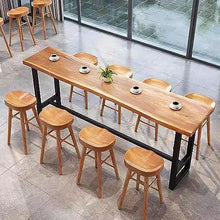 JYPIINFS Solid Wood Live Edge Bar Table with Footrest - Rectangular Tall Counter Height Dining for Kitchen & Pub Stylish &Furniture(63" L x 13.8W x 41.3" H)
