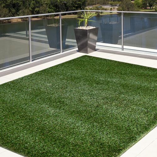 iCustomRug Ivy, Thick Realistic Grass Mats & Rugs 6' X 16' Synthetic Turf with Finished Edges, Indoor Outdoor Grass Pet Pad