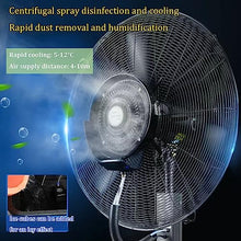 GFJYKDL Portable Misting Fan Black Large Standing Spray Fan Mister 320W/380W High Velocity Air Circulator Heavy Duty Industrial Floor Fans