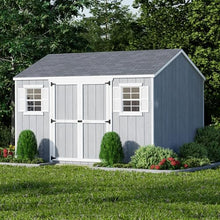 Little Cottage Co. 10x12 Value Workshop Shed with Operable Windows, Outdoor Wood Storage Do-It-Yourself Precut Kit