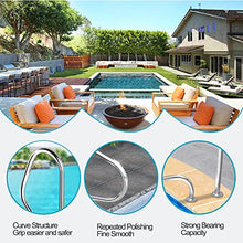 DMCHENGMA Swimming Pool Hand Rail with Installation kit - Easy Mount Non-Slip Pool Safety Products Hand Grab Rail (2 PCS), 31.5 x 8.9 x 18.5 in
