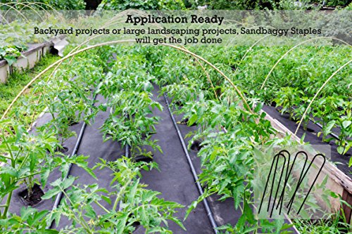 Sandbaggy Round Top 6-Inch Landscape Staples for Ground Cover & Drip Irrigation (10,000 Staples)