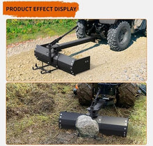 42" Tow Behind Box Scraper Blade Rust Resistant Lawn Tractor W/ Adjustable Grip