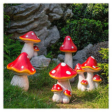 AKSHVA Outdoor Statues for Garden, Front Porch Wood Mushrooms DIY Plant Garden Decoration Mini Micro Craft Ornament Garden Ornament Outdoor (Color : #8)