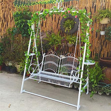 KYTGFH 2-4 Person Outdoor Porch Swing Garden Swing Outdoor Lounge Chair,Outdoor Iron Balcony Hanging Chair,Household Leisure Hammock Patio Swing for Yard,Lawn,Garden,Pool,Indoor